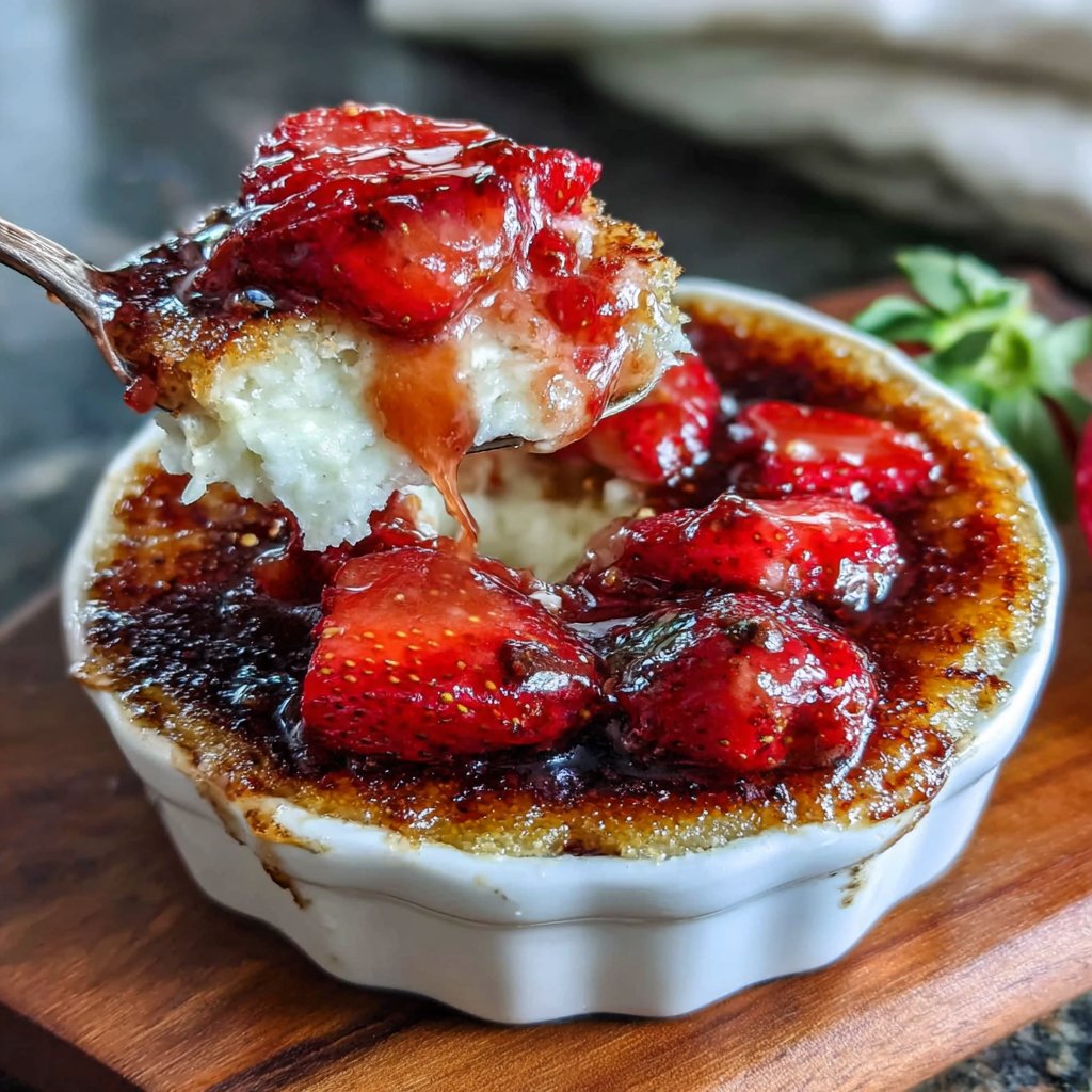 Strawberry Crème Brûlée Dessert