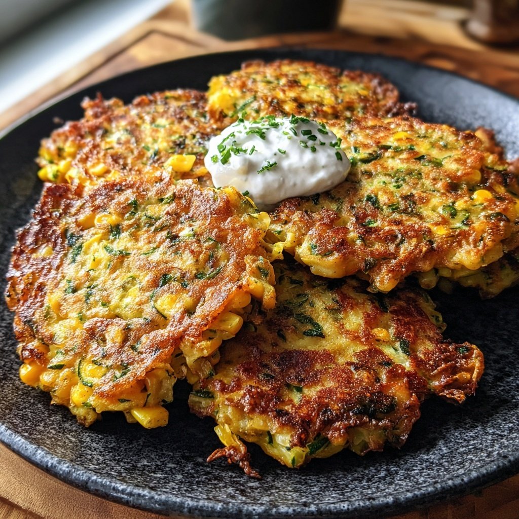 Savory Corn and Zucchini Fritters
