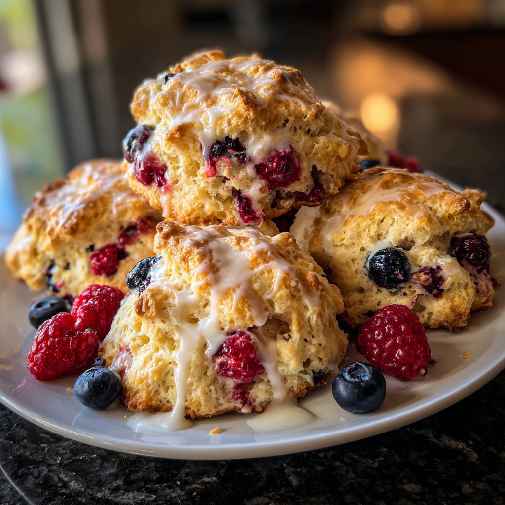 Bursting Berry Button Biscuits