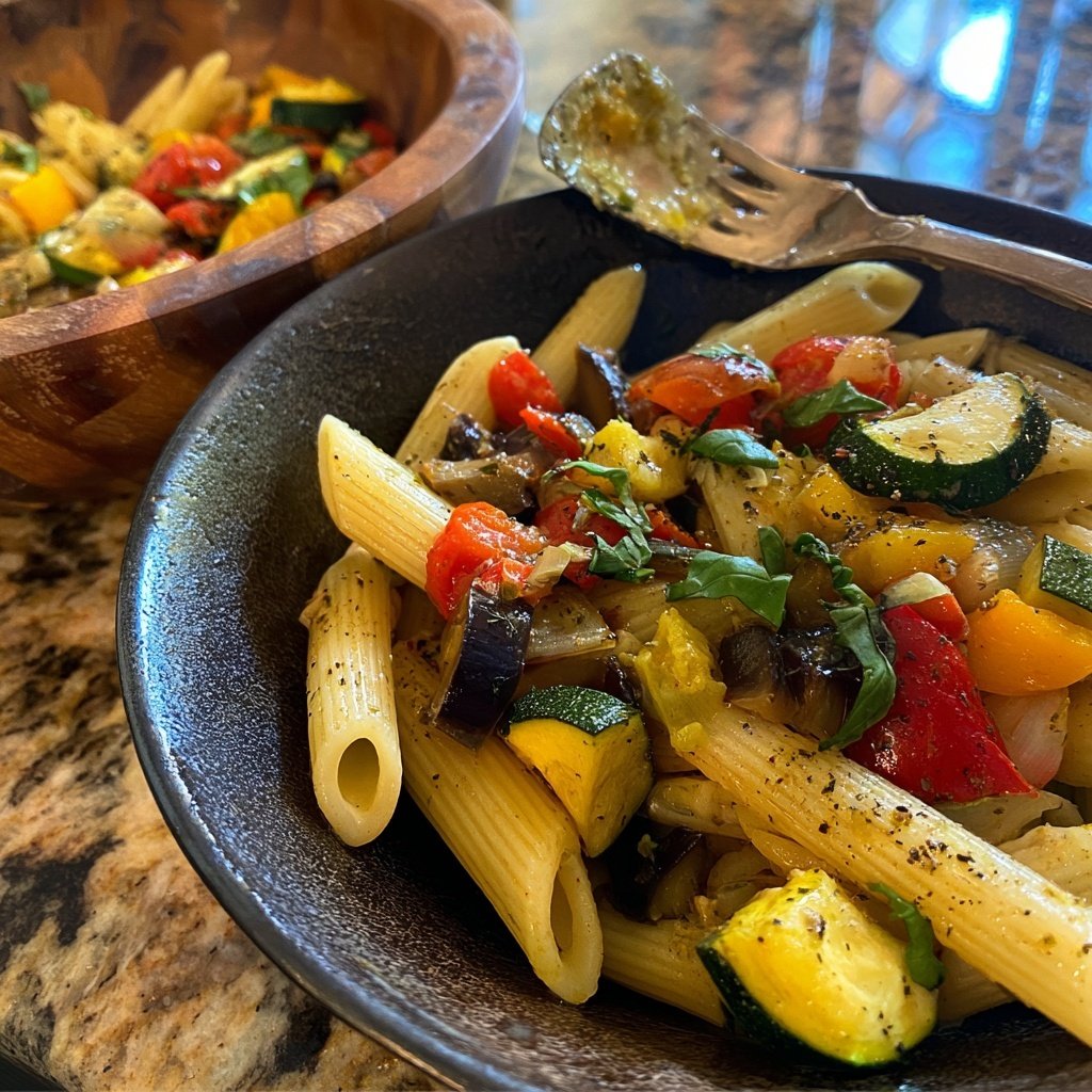 Easy Mediterranean Veggie Pasta