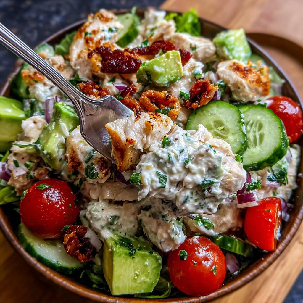 Cooked Chicken Lunch Salad