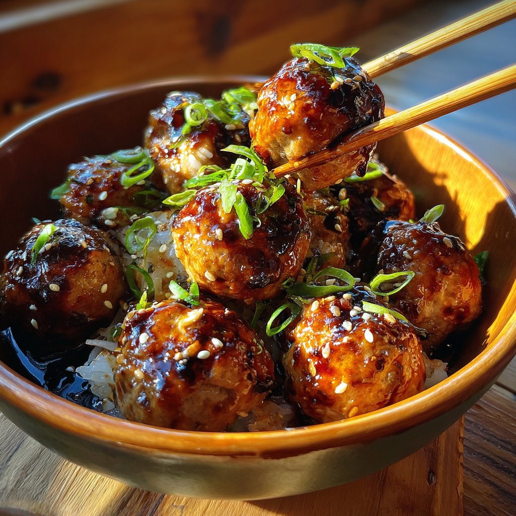 Teriyaki Turkey Meatball Bowl