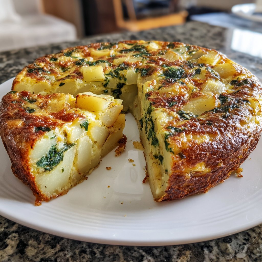 Airfryer Potato and Spinach Frittata